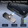 2-Pack Wireless Mini Lavalier Lapel Microphone for iPhone,iPad(Lightning) - 65ft Cordless Clip on Dual Mics with Noise Reduction 6H Working Time