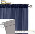 Aiyufeng Sheer Navy Blue Curtains 84 inch Length 2 Panels Set, Airy Soft-Touching Rod Pocket Voile Drapes for Living Room/Bedroom, Each 40W x 84L