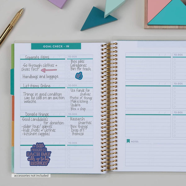 Erin Condren Coiled A5 Planner - Goal Setting, Featuring Goal-Setting Tips and Advice, Goal-Tracking Spreads, To-Do Lists for Action Steps, and