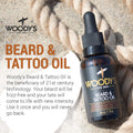 Woody'S Beard & Tattoo Oil for Men - Hydrating & Conditioning Oil for Mustache Facial Hair & Skin, Enhances Tattoos Vibrancy, 1 Fl Oz (2-Pack)