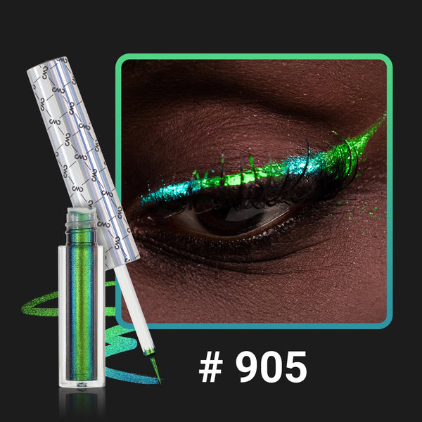 CHARMACY Multichrome Eyeliner Liquid Liner, Glitter liquid eyeliner waterproof, Metallic Intense Color Shifting Colorful Eyeliner, Long wearing,