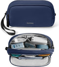 Tomtoc Electronic Organizer Travel Case, Water Resistant Dual Compartment Tech Pouch Cable Organization Storage Bag for Charger, Cord, Phone, Hard