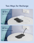 VRURC Portable Charger with Built in Cables, 10000Mah Travel Essentials Power Bank, 5 Output 2 Input LED Display External Battery Pack Compatible