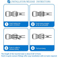 Ice Maker Water Line Kit - Food Grade Refrigerator/Fridge Water Line Kit,25FT 1/4In O.D.Water Line with Quick Fittings, for Adding a Branch