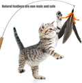 Cat Feather Toys Refill, 6 Pieces Cat Wand Attachments Da Bird Feathers Toy for Indoor Cats 6 PCS Cat Toy Feather Refills