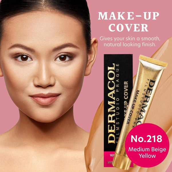 Dermacol - Full Coverage Foundation, Liquid Makeup Matte Foundation with SPF 30, Waterproof Foundation for Oily Skin, Acne, & under Eye Bags,