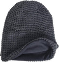 FORBUSITE Mens Slouchy Long Beanie Knit Cap for Summer Winter, Oversize Large B08-dark Grey