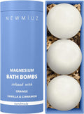 Magnesium Bath Bombs Post Workout Recovery Sore Muscles Tension Epsom Salt Luxury Bubble Bath Spa Essential Oil Infused Bath Bombs Vanilla