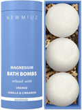 Magnesium Bath Bombs Post Workout Recovery Sore Muscles Tension Epsom Salt Luxury Bubble Bath Spa Essential Oil Infused Bath Bombs Vanilla