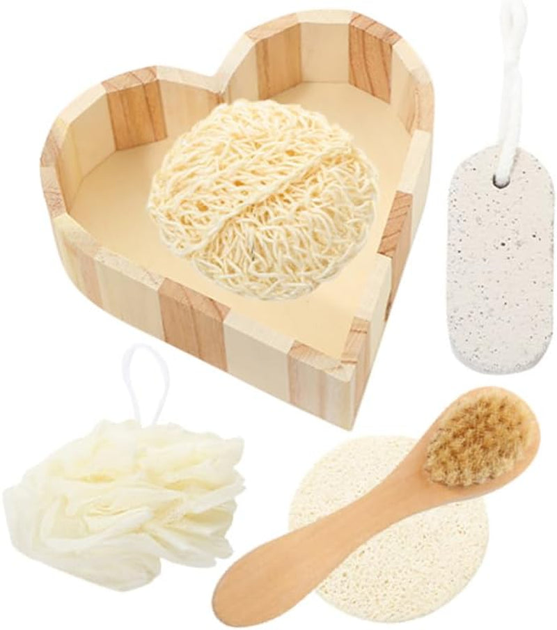 Skin Care Set Cleaning Tools Accessories Body Exfoliating Bath Shower Set Body Scrubber Bath Brush Toiletries Large Rope Loofah