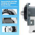 DC97-20621A Washer Drain Pump Motor fit for Samsung OEM Vrt Washer Drain Pump DC31-00178A PX3516-01 DC3100187A DC97-19289F DC97-19280F DC31-00178D