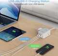 Small Flat Plug Power Strip, TESSAN Ultra Thin Extension Cord with 3 USB Wall Charger (1 USB C), 3 Outlets Mini Charging Station, 5 Ft Slim Plug