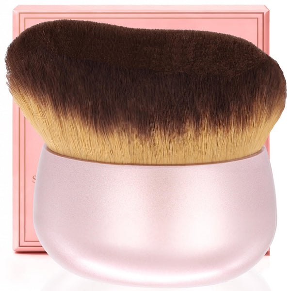 Extra Large Body Makeup Brush For Self Tanner, Leg Makeup &Bronzer Blend,75 mm Wide-headed Kabuki Brush Provides More Even &Pretty Application,