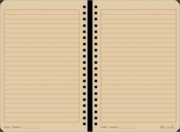 Rite in the Rain Weatherproof Side Spiral Notebook, 4.625" X 7", Tan Cover, Universal Pattern (No. 973T)