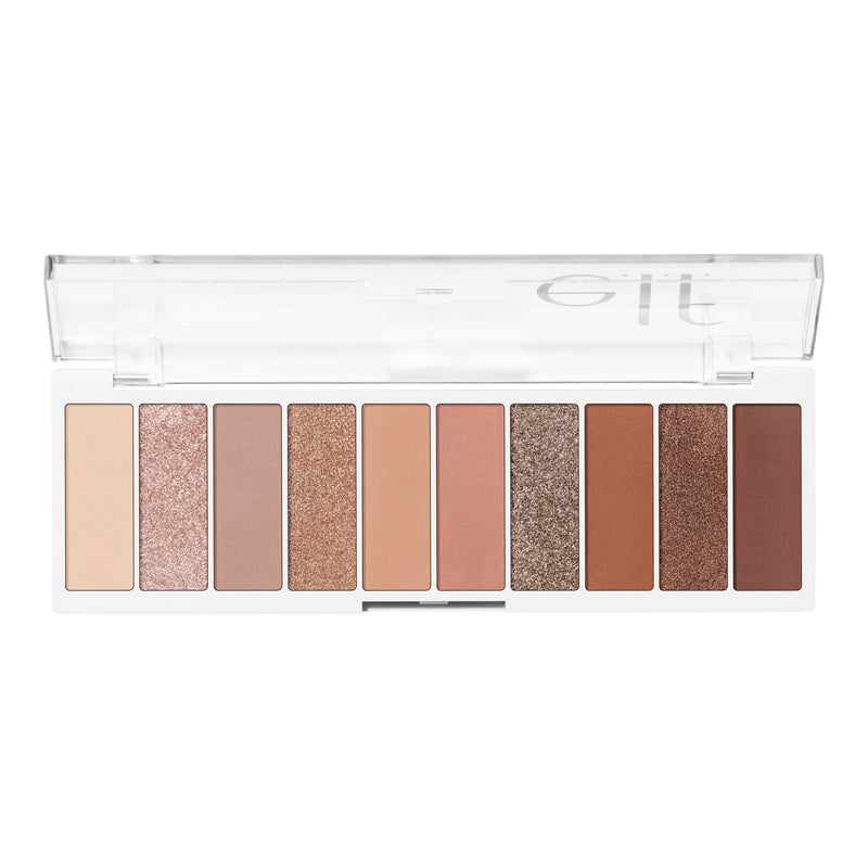 e.l.f. Perfect 10 Eyeshadow Palette, Ten Ultra-pigmented Shimmer & Matte Shades, Vegan & Cruelty-Free, Keep It Ethereal Keep It Ethereal 0.45