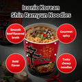 Nongshim Shin Ramyun Cup of Noodles, Spicy Signature Korean Instant Ramyun, Rich Beef Flavored Broth, Quick and Easy, Microwaveable Cup, 2.64 oz