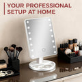 KOOKIN Makeup Mirror with Lights, Touch-Control Dimming Desk Mirror, White