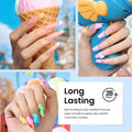 Beetles Gel Nail Polish Set- 23Pcs Summer Color Gel Polish with Base Gel Top Coat Bright Colors, Gel Polish Kit Blue Pink Purple Orange Green