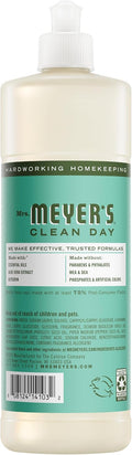 MRS. MEYER'S CLEAN DAY Liquid Dish Soap, Basil, 16 fl oz, 3 Pack 16 Fl Oz (Pack of 3) Basil