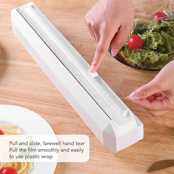Cutting Plastic Wrap Dispenser with Slide Cutter,And Reusable for Tin Foil, Design (40X35Cm / 15.7X13.8In)