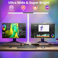 2-in-1 Desk Lamp with RGB Backlight,Architect Desk Lamps for Home Office,24W Tall Desk Lamp with Clamp,60"Timer,25 Lighting Modes,Eye Protection