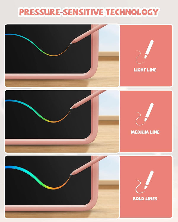 10 inch LCD Writing Tablet for Kids, Unicorn Toys Gifts for Girls Aged 3-5, Toddler Girl Kids Educational Travel Toy, Birthday Gift for 3 4 5 6 7