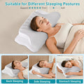 Cervical Neck Pillow for Pain Relief - Ergonomic Memory Foam Pillows for Sleeping, Cooling Side Sleeper Pillow for Neck Support, Contour
