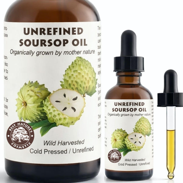 Virgin Soursop Oil (Anona Muricata, Graviola, Guanabana) – 100% Pure, Organic, Cold-Pressed, Unrefined – 1oz - 30ml – Natural Facial Oil &