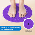 Foot Massager Mat, Manual Massage Tool with Magnetic Therapy Acupressure Disc for Feet Relaxation, Foot Relieve Stress Treatment (Purple)