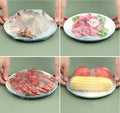 300PCS Disposable Bowl Covers Canning Lids, Disposable Bowl Covers Food Cover Stretch Edging, Flexible Storage Packaging for Storage Containers,
