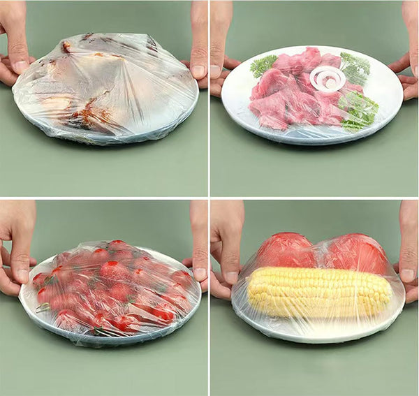 300PCS Disposable Bowl Covers Canning Lids, Disposable Bowl Covers Food Cover Stretch Edging, Flexible Storage Packaging for Storage Containers,