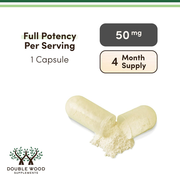 Apigenin Supplement - 50Mg per Capsule, 120 Count (Powerful Bioflavonoid Found in Chamomile Tea for Relaxation, Sleep, and Mood) Senolytic