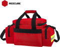 REDCUBE Emergency Bag - First Aid Bags Empty - First Responder Bag for Trauma, Professional Multiple Compartment Kit Carrier For Emergency Medical