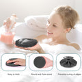 INNERNEED Food-Grade Soft Silicone Body Scrubber Shower Brush, Black+Gray | Handheld Cleansing Skin Brush, Gentle Exfoliating and Lather Well,