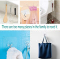Jwxstore 12 Pack Adhesive Wall Hooks 33LB Heavy Duty No Drill Transparent Waterproof Hooks for Bathroom Kitchen Towel Coat Office Home Outdoor