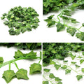 12 Pack Fake Vines for Room Decor Artificial Ivy Garland with Clip Green Flowers Hanging Plants Faux Greenery Leaves Bedroom Aesthetic Decor for
