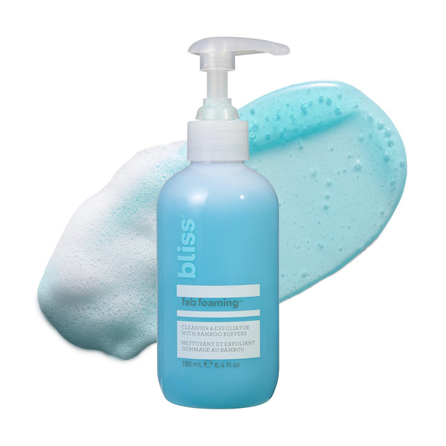 Bliss Fab Foaming 2-In-1 Cleanser and Exfoliator with Bamboo Buffers - 6.4 Fl Oz