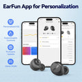 Earfun Free 2S Wireless Earbuds, [Upgraded Version] Bluetooth Earbuds with Deep Bass, 4 Mics for Clear Call, Customizable EQ App, IPX7 Waterproof