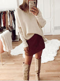 ANRABESS Womens Oversized Turtleneck Batwing Long Sleeve Casual Cozy Baggy Knit Pullover Tunic Sweater 2026 Fall Outfits Medium Apricot