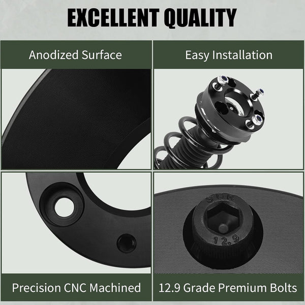 AUTOPTIM 2.5" Front Leveling Lift Kit - Replacement for 2006-2024 Dodge Ram 1500 4WD, 2005-2007&2009-2011 Dodge Dakota 2WD, 2006-2009 RAIDER 4WD