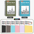 Soucolor Small Sketchbook 5.5" x 8.5", 2 Pack Mini White Sketch Book Blue & Green 5.5" x 8.5" (Pack of 2)
