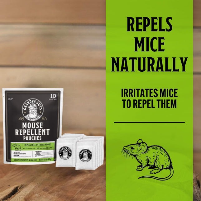 Grandpa Gus'S Extra-Strength Mouse Repellent Pouches, Cinnamon/Peppermint Oils R