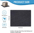 Outdoor Storage Shed Mat，Waterproof and Dustproof Outdoor Carport Mat—Backing Prevents Liquid Penetration，Soft Material, Patio Furniture
