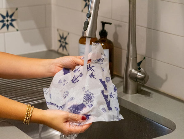 PURE & SUSTAINABLE COMPANY Beeswax Wraps - Food Storage -Pack of 3â€“ Sustainable â€“ Reusable - Certified Organic Cotton Size S,M,L