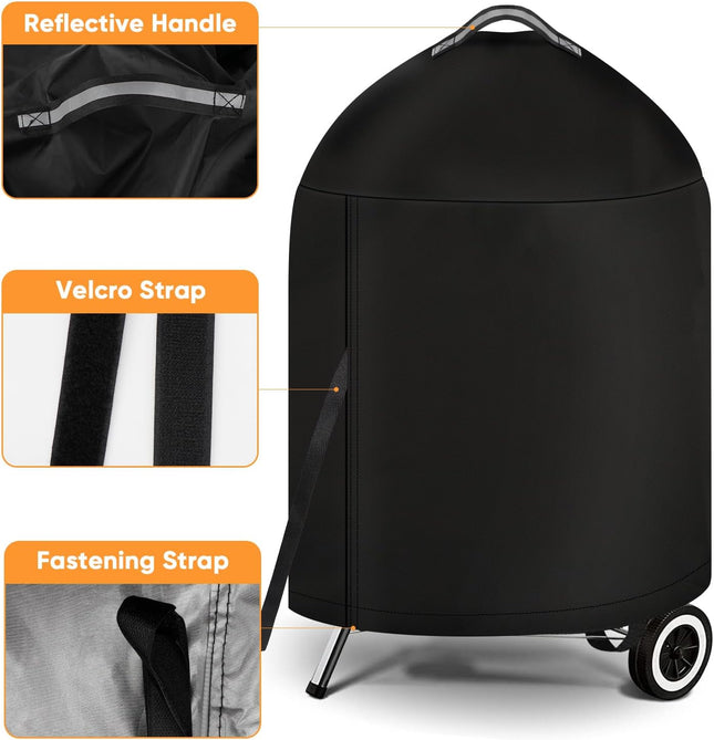 Icover Grill Cover for Weber 22 Inch Charcoal Kettle- Heavy Duty Waterproof BBQ 