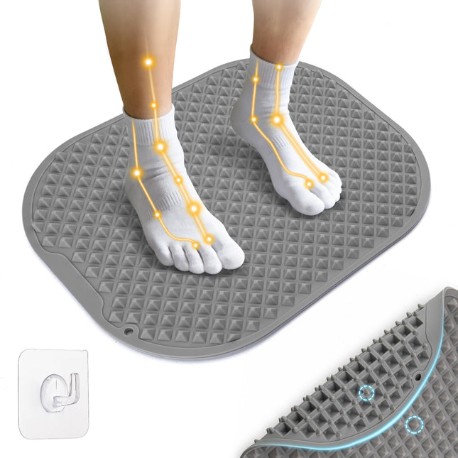 Silicone Foot Massager Mat, Large Reflexology Mat for Feet Relaxation, Portable 