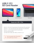 USB C SD Card Reader for Iphone 15/Ipad/Mac, Chiaopio USB C to SD CF, Type C Memory Card Adapter with Compact Flash/Cf/Sd/Microsd Slots Compatible