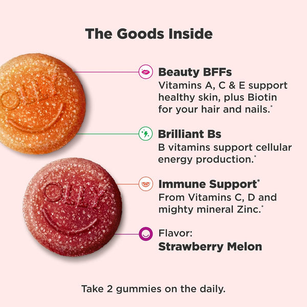 OLLY Teen Girl Multi Gummy, Healthy Skin and Immune Support*- 70 Count 70 Count (Pack of 1)