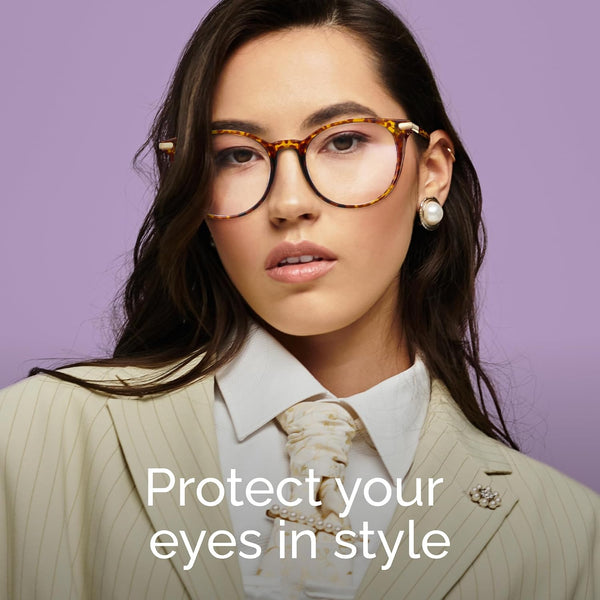 Gaoye Blue Light Blocking Glasses, Retro Round Eyewear Frame Anti Eyestrain Computer Glasses for Women Men (Tea Leopard/Transparent Lens) Tea