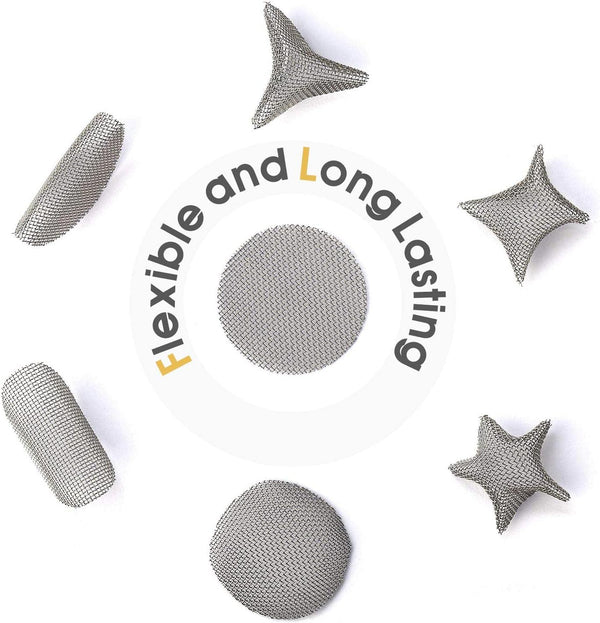 200 PCS 3/8 Inch Stainless Steel Pipe Screens, 0.375 Inch Metal Mesh Filter | Includes Metal Storage Box